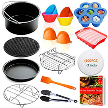 Load image into Gallery viewer, Air Fryer Accessories for Ninja Gowise Cosori Phillips Nuwave 7inch Air Fryer Accessories Fit 3.2QT,3.7QT-4.2QT Air Fryer,Nonstick Coating Dishwasher Safe,with Cookbook
