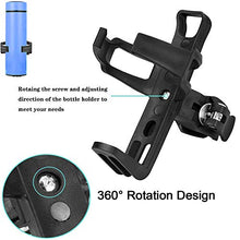 Load image into Gallery viewer, Adjustable Universal Bicycle Water Bottle Cage- Bike Water Bottle Holder No Screws - Mountain Bicycle Drink Holder - 360 Degree Spin Bike Water Bottle Holder- Water Bottle Cage Clamp for Kids Bike
