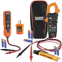 Load image into Gallery viewer, Klein Tools CL120VP Electrical Voltage Test Kit with Clamp Meter, Three Testers, Test Leads, Pouch and Batteries
