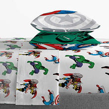Load image into Gallery viewer, Jay Franco Marvel Avengers Comic Cool 7 Piece Queen Bed Set - Includes Comforter &amp; Sheet Set - Bedding Features Captain America, Spiderman, Iron Man, Hulk, Thor - Super Soft (Official Marvel Product)
