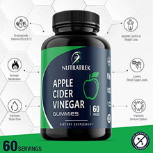 Load image into Gallery viewer, Organic Apple Cider Vinegar Gummies (60ct x 500mg) - Raw Unfiltered ACV with The Mother for Immunity, Detox, Digestion, Cleanse &amp; Weight Loss. Vegan Alternative to ACV Capsules, Tablets &amp; Pills
