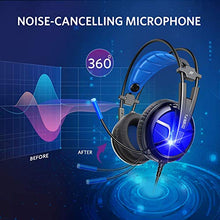 Load image into Gallery viewer, ABKONCORE B581 USB Gaming Headset with 7.1 Surround Sound - PC Headset with Noise-Cancelling Mic, On-Ear Volume &amp; Mute Controls, LED Light - Comfort to Wear Headphone for WFH PC, Laptop
