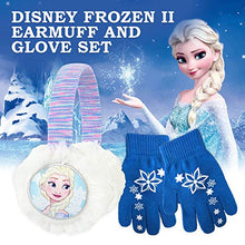 Load image into Gallery viewer, Disney Frozen II Elsa Earmuff and Glove Set [4015] Blue
