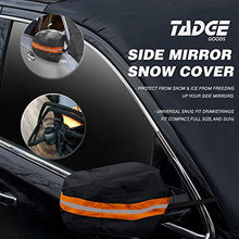 Load image into Gallery viewer, Tadge Goods XL Magnetic Ice Shield Snow Cover for Windshield – Smart Frost Guard Winter Protector Fits Car, Truck, SUV, Van - Free Bonus Ice Scraper &amp; Travel Pouch
