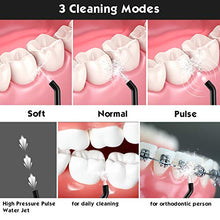 Load image into Gallery viewer, Water Flosser Professional Cordless Dental Oral Irrigator - 300ML Portable and Rechargeable IPX7 Waterproof 3 Modes Water Flosser with Cleanable Water Tank for Home and Travel, Braces &amp; Bridges Care
