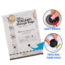 Load image into Gallery viewer, 8 Jumbo Clothing Storage Bags Vacuum (40"x30") Space Sealer Bags Saver for Comforters Clothes Blankets Travel &amp; Home 80% More Space Saver Hand Pump Included
