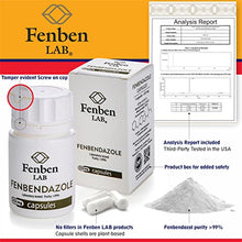 Load image into Gallery viewer, Fenben LAB Fenbendazol 222mg, Purity >99%, Certified Third-Party Laboratory Tested, Analysis Report Included, 90 Caps
