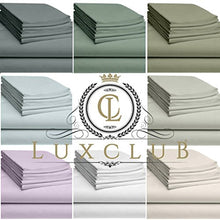 Load image into Gallery viewer, LuxClub 4 PC Microfiber and Bamboo Sheet Set: Bamboo Bedding Sheets with Microfiber - Softer and More Breathable Than Cotton - Antibacterial and Hypoallergenic - Machine Washable, Whiter, Queen
