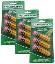 Load image into Gallery viewer, Dixon Ticonderoga Pencil Shaped Erasers 3 Pack (38953) (Set of 3) - 9 Total Erasers
