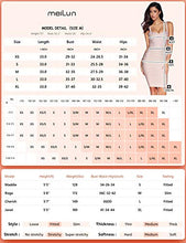 Load image into Gallery viewer, meilun Deep V Neck Strappy Splitting Club Party Bandage Dress (L, Navy Blue)
