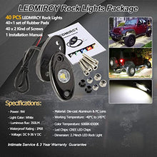 Load image into Gallery viewer, LEDMIRCY R1 White LED Rock Lights 40PCS for Je-ep Off Road Truck ATV SUV RZR Trail Rig Lights Pure White LED Underglow Lights High Power Underbody Lights Auto Car Boat Waterproof Shockproof
