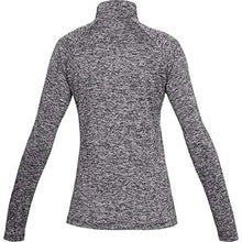 Load image into Gallery viewer, Under Armour Women's Tech Twist ½ Zip Long-Sleeve Pullover , Black (001)/Metallic Silver , Small
