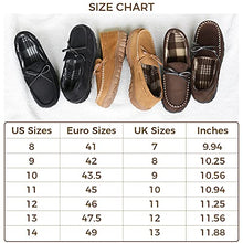Load image into Gallery viewer, LseLom Mens Moccasin Slippers Indoor Outdoor Memory Foam Arch Support Slippers for Men Cozy House Shoes with Rubber Soles Brown Size 8
