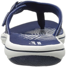 Load image into Gallery viewer, Clarks Women's Breeze Sea Flip Flop, New Navy Synthetic, 8 B(M) US
