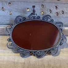 Load image into Gallery viewer, Red Akik Pendant for men and women | Nad e ali dua Pendant | Red Yemeni Aqeeq Stone Pendant | Engraved Agate For Women AlAliGems
