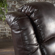 Load image into Gallery viewer, Christopher Knight Home Emersyn Tufted Fabric Power Recliner with Arm Storage and USB Cord, Brown / Black

