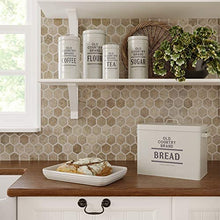 Load image into Gallery viewer, Barnyard Designs Old Country Brand Kitchenware Bundle Set, Metal Canisters, Napkin Holder, Bread Box Storage Container, Farmhouse Kitchen Counter, White

