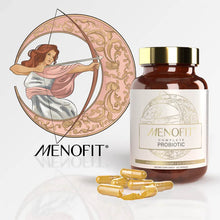 Load image into Gallery viewer, MENOLABS MenoFit - Menopause Supplements for Women - Menopause + Perimenopause Relief for Hot Flashes, Weight Management, Low Energy, Mood, Hormone Support - 60 Herbal Capsules with Probiotics
