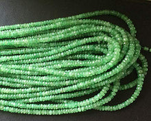 Load image into Gallery viewer, HANDMADE 8 inch Strand Natural tsavorite  2.5-4 mm rondelle Faceted tsavorite Faceted rondelle Beads, Green tsavorite Beads, tsavorite Necklace, 2.5-4mm 8 inch
