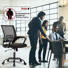 Load image into Gallery viewer, Simple Home Ergonomic Desk Office Chair Mesh Computer Chair, Lumbar Support Modern Executive Adjustable Stool Rolling Swivel Chair for Back Pain, Best Chic Modern Desk Chair - Black, 3 Piece Set
