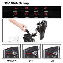 Load image into Gallery viewer, NAKTO 26" 250W Cargo Electric Bicycle Sporting Shimano 6 Speed Gear EBike Brushless Gear Motor with Removable Waterproof Large Capacity 36V10A Lithium Battery and Battery Charger
