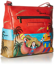 Load image into Gallery viewer, Anna by Anuschka Hand Painted Leather Women's Crossbody with Side Pockets, Viva Cuba
