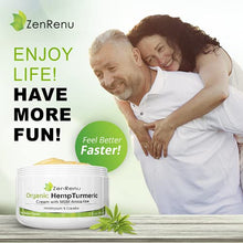 Load image into Gallery viewer, Organic Hemp Cream Large (4 oz) Value Size by ZenRenu - MSM Turmeric Arnica - Made in USA Premium Hemp Oil
