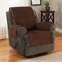 Load image into Gallery viewer, Link Shades Anti-Slip Recliner Armchair Protector | Water Resistant Microsuede Slipcover | Stay-Put Straps | Cover Protects from Dogs &amp; Other Pets (Recliner, up to 23" seat Size, Chocolate)
