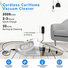 Load image into Gallery viewer, Handheld Vacuum Cleaner, Car Vacuum Cleaner, Rechargeable High Power Cordless with Quick Charge, LED Light, Hand Vac for Home and Car Cleaning, Wet &amp; Dry
