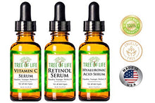 Load image into Gallery viewer, Anti Aging Serum 3-Pack for Face - Vitamin C Serum, Retinol Serum, Hyaluronic Acid Serum - Face Serum Full Regimen
