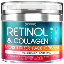 Load image into Gallery viewer, Retinol Cream for Face with Hyaluronic Acid – Collagen Face Moisturizer for Women and Men - Advanced Anti-Aging Formula for Lifting Skin – Reduce Wrinkles, Fine Lines and Dryness – 1.7 fl. Oz
