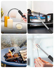 Load image into Gallery viewer, RONXS Candle Lighter, Square Electric Arc Lighter with LED Battery Display Safety Switch, USB Rechargeable Lighter w/Longer Flexible Neck for Camping Cooking BBQs Fireworks
