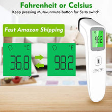 Load image into Gallery viewer, Forehead Thermometer for Fever, Digital Medical Infrared Thermometer for Baby, Kids and Adults, Non-Contact Temporal Thermometer with Instant Accurate Reading, Fever Alarm and Memory Function
