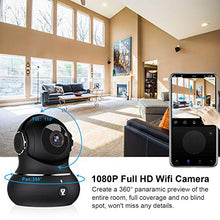 Load image into Gallery viewer, Indoor Security Camera, Littlelf 1080P Home WiFi Wireless IP Camera for Pet/Baby Monitor with Motion Tracking, 2-Way Audio, Night Vision Cloud (Black)
