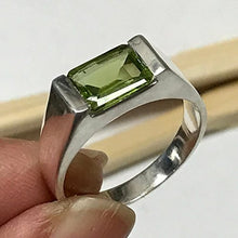 Load image into Gallery viewer, Genuine 2ct Green Peridot 925 Sterling Silver Men's Ring Size 7.75, 8, 9.75, 10, 10.75, 11, 11.75, 12, 12.5, 12.75, 13
