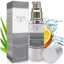 Load image into Gallery viewer, Kleem Organics Vitamin C Serum for Face with Hyaluronic Acid &amp; Vitamin E | Natural Anti Aging Face Serum | Best Anti Wrinkle Facial Serum | Acne Spot Treatment and Dark Spot Corrector for Face [1 oz]
