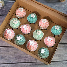Load image into Gallery viewer, [20-Packs] Brown Cupcake Boxes 12 Holders,ONE MORE Cake Carrier Food Grade Kraft Pop-up Bakery Boxes 13.8 x 9.5 x 4inch with Inserts and PVC Windows Fits 12 Cavity Cupcake or Muffins Pack of 20
