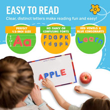 Load image into Gallery viewer, Inspired Thinkers Magnetic Letters - 240-Piece Alphabet Magnets for Kids w/ Foam Uppercase &amp; Lowercase Letters, Double-Sided Dry Erase White Board - Classroom Supplies
