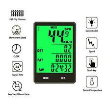 Load image into Gallery viewer, DINOKA Wireless Bike Computer,Multifunction Wireless with Extra Large LCD Backlight Display Bike Speedometer and Odometer with Automatic Wake-up Multifunction Fits All Bikes
