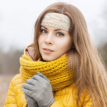 Load image into Gallery viewer, 6 Pieces Winter Cable Knit Headband Fleece Lined Winter Ear Warmer Headband Wrap for Christmas Valentine’s Day Giving (Classic Colors)

