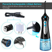 Load image into Gallery viewer, Water Flosser Professional Cordless Dental Oral Irrigator - 300ML Portable and Rechargeable IPX7 Waterproof 3 Modes Water Flosser with Cleanable Water Tank for Home and Travel, Braces &amp; Bridges Care
