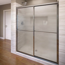 Load image into Gallery viewer, Basco Deluxe Shower Door Framed Obscure Glass Sliding Door, Silver
