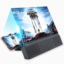 Load image into Gallery viewer, DRIDOUAM 12" Anti-Blue Light HD Phone Screen Magnifier with Bluetooth Speaker for Calling/Music, 3D Movies Amplifier Projector with Foldable &amp; Adjustable Stands for Movies, Videos, Gaming
