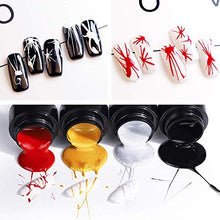 Load image into Gallery viewer, Coscelia Gel Nail Polish Kit 6 Colors Drawing Gel Nail Polish with 2pc Painting Brush 6 Colors Soak Off Gel Polish Starter Kit Nail Art Gel Paint Drawing Line Home Gel Manicure Kit
