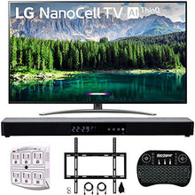 Load image into Gallery viewer, LG 55SM8600PUA 55" 4K HDR Smart LED NanoCell TV w/AI ThinQ 2019 Model with Home Theater 31" Soundbar, Wireless Backlit Keyboard, Flat Wall Mount Kit &amp; SurgePro 6-Outlet Surge Adapter
