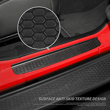 Load image into Gallery viewer, CheroCar Door Sill Guards Entry Scuff Plate Cover Door Sill Guards Entry Scuff Plate Cover Jeep Wrangler Accessories(for 2018-2022 JL JLU &amp; 2020-2022 JT (Black)
