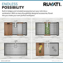 Load image into Gallery viewer, Ruvati 32-inch Workstation Ledge Undermount 16 Gauge Stainless Steel Kitchen Sink Single Bowl - RVH8300
