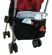 Load image into Gallery viewer, J.L. Childress Cool 'N Cargo, Universal Fit Stroller Cooler and Organizer, Insulated, Easily Attach to Stroller or Detach to use as Diaper Bag, Black
