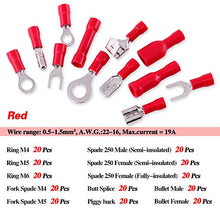 Load image into Gallery viewer, Glarks 540pcs 22-16/16-14/12-10 Gauge Mixed Quick Disconnect Electrical Insulated Butt Bullet Spade Fork Ring Solderless Crimp Terminals Connectors Assortment Kit
