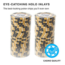 Load image into Gallery viewer, Brybelly Monte Carlo Premium Poker Chip Heavyweight 14-Gram Clay Composite - Pack of 50 ($100 Black)

